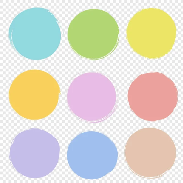 Pastel Blobs Big Set Isolated Transparent background — Stock Vector
