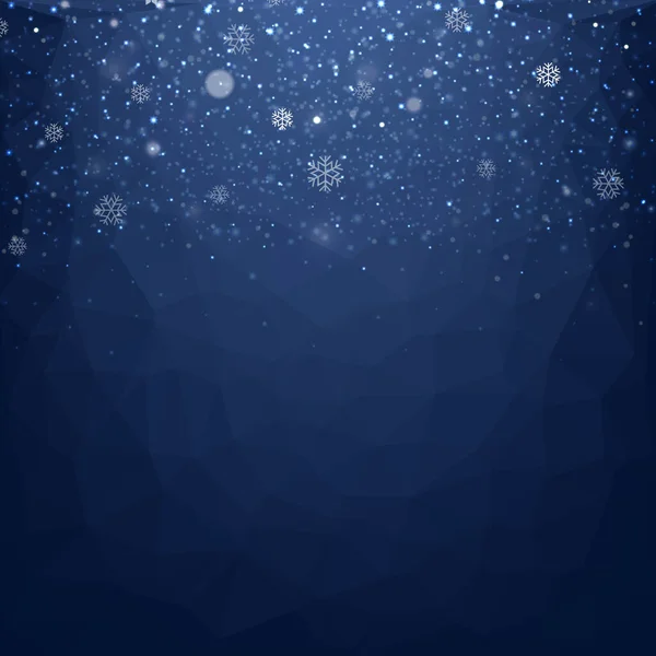 Banner azul de Navidad con copo de nieve — Archivo Imágenes Vectoriales