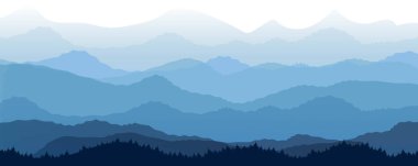 Dağın Ağaç Sınırı Panoramik Görünümü