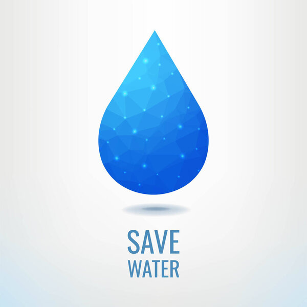 Плакат "Голубая капля воды"