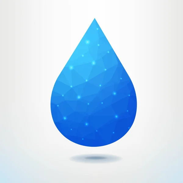 Blue Water Drop Icoon geïsoleerd — Stockvector