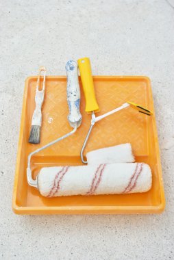 boyama araçlarını beyaz kılavuz üzerinde