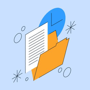 Belge Dosyası Veri Dizini Isometric İllüstrasyonu