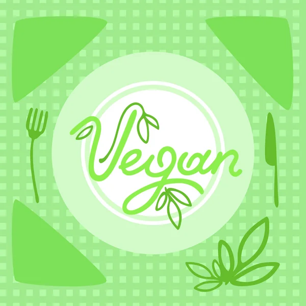 Vegan dish — Stock Vector