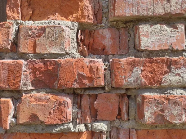 Textura de tijolo velho resistido. Fundo de tijolos vermelhos velhos — Fotografia de Stock