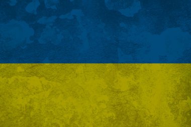 Ukrayna bayrağı. Mavi ve sarı. Ukrayna 'nın sembolü