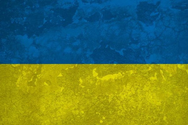 우크라이나 국기. 파랑 과 노랑. 우크라 이나의 상징 — 스톡 사진
