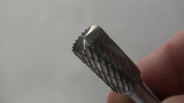 カッターノズルの手に 掘削機用金属ノズル 新規性の提示 — ストック動画