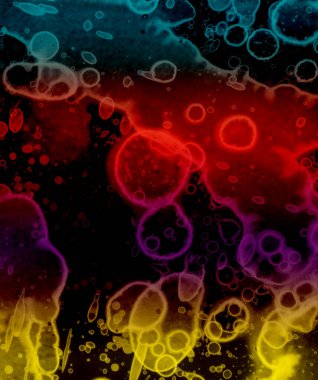 Soyut noktalar. Alkolik mürekkep sanatı. Suluboya sanat. Geçmişi ve düzeni. Modaya uygun doku.