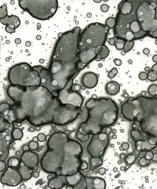 Sanat noktası soyutlaması. Soyut sanatın dokusu ve arkaplanı. Kabarcıklar ve lekeler. Alkolik mürekkep ve suluboya. Modern ve yeni stil