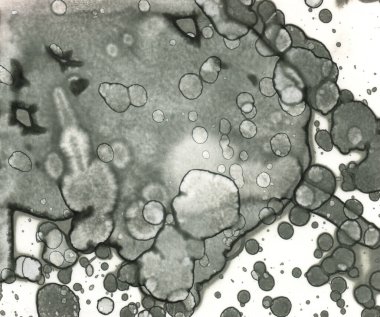 Sanat noktası soyutlaması. Soyut sanatın dokusu ve arkaplanı. Kabarcıklar ve lekeler. Alkolik mürekkep ve suluboya. Modern ve yeni stil