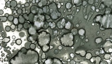 Sanat noktası soyutlaması. Soyut sanatın dokusu ve arkaplanı. Kabarcıklar ve lekeler. Alkolik mürekkep ve suluboya. Modern ve yeni stil