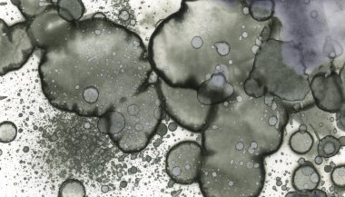 Sanat noktası soyutlaması. Soyut sanatın dokusu ve arkaplanı. Kabarcıklar ve lekeler. Alkolik mürekkep ve suluboya. Modern ve yeni stil