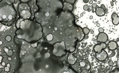 Sanat noktası soyutlaması. Soyut sanatın dokusu ve arkaplanı. Kabarcıklar ve lekeler. Alkolik mürekkep ve suluboya. Modern ve yeni stil