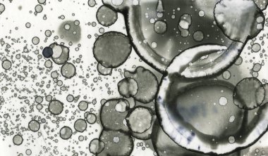 Sanat noktası soyutlaması. Soyut sanatın dokusu ve arkaplanı. Kabarcıklar ve lekeler. Alkolik mürekkep ve suluboya. Modern ve yeni stil