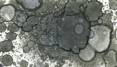 Sanat noktası soyutlaması. Soyut sanatın dokusu ve arkaplanı. Kabarcıklar ve lekeler. Alkolik mürekkep ve suluboya. Modern ve yeni stil