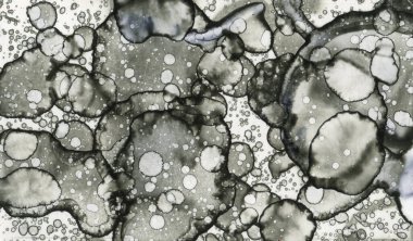 Sanat noktası soyutlaması. Soyut sanatın dokusu ve arkaplanı. Kabarcıklar ve lekeler. Alkolik mürekkep ve suluboya. Modern ve yeni stil