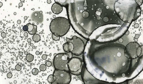 Sanat noktası soyutlaması. Soyut sanatın dokusu ve arkaplanı. Kabarcıklar ve lekeler. Alkolik mürekkep ve suluboya. Modern ve yeni stil