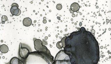 Sanat noktası soyutlaması. Soyut sanatın dokusu ve arkaplanı. Kabarcıklar ve lekeler. Alkolik mürekkep ve suluboya. Modern ve yeni stil