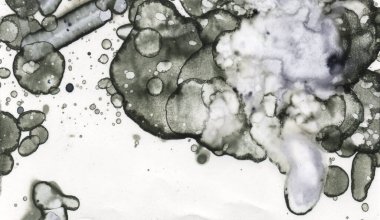 Sanat noktası soyutlaması. Soyut sanatın dokusu ve arkaplanı. Kabarcıklar ve lekeler. Alkolik mürekkep ve suluboya. Modern ve yeni stil