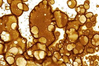 Kahve lekesi dokusu. Soyut noktalar. Psikolojik resimler. Soyut baloncuklar.