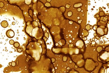 Kahve lekesi dokusu. Soyut noktalar. Psikolojik resimler. Soyut baloncuklar.