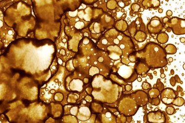 Kahve lekesi dokusu. Soyut noktalar. Psikolojik resimler. Soyut baloncuklar.