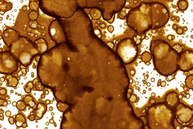 Kahve lekesi dokusu. Soyut noktalar. Psikolojik resimler. Soyut baloncuklar.