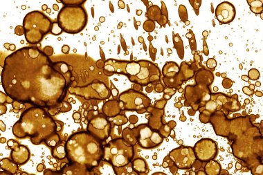 Kahve lekesi dokusu. Soyut noktalar. Psikolojik resimler. Soyut baloncuklar.