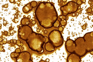 Kahve lekesi dokusu. Soyut noktalar. Psikolojik resimler. Soyut baloncuklar.