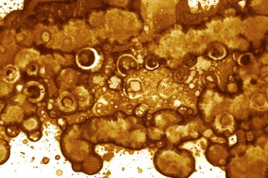 Kahve lekesi dokusu. Soyut noktalar. Psikolojik resimler. Soyut baloncuklar.