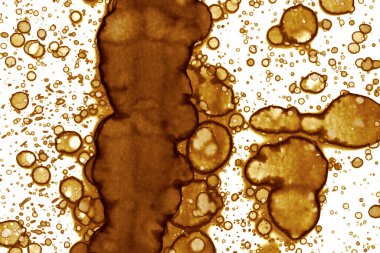 Kahve lekesi dokusu. Soyut noktalar. Psikolojik resimler. Soyut baloncuklar.