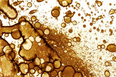 Kahve lekesi dokusu. Soyut noktalar. Psikolojik resimler. Soyut baloncuklar.