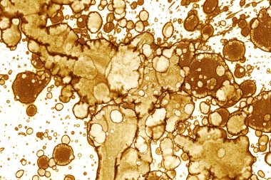 Kahve lekesi dokusu. Soyut noktalar. Psikolojik resimler. Soyut baloncuklar.