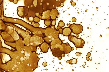 Kahve lekesi dokusu. Soyut noktalar. Psikolojik resimler. Soyut baloncuklar.