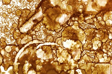 Kahve lekesi dokusu. Soyut noktalar. Psikolojik resimler. Soyut baloncuklar.