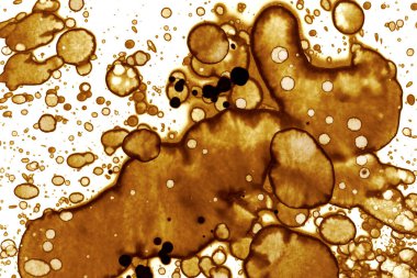 Kahve lekesi dokusu. Soyut noktalar. Psikolojik resimler. Soyut baloncuklar.