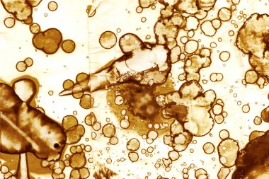 Kahve lekesi dokusu. Soyut noktalar. Psikolojik resimler. Soyut baloncuklar.