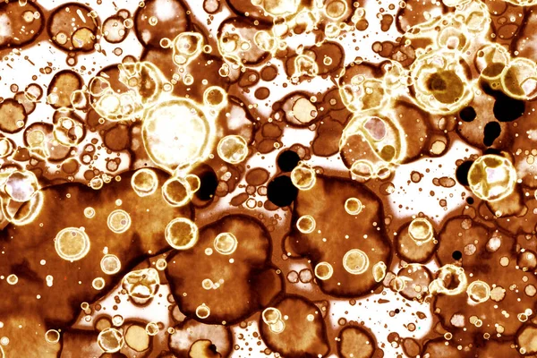 Textura Mancha Café Puntos Abstractos Fotos Psicológicas Burbujas Resumidas — Foto de Stock