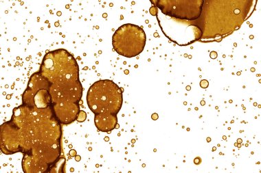 Kahve lekesi dokusu. Soyut noktalar. Psikolojik resimler. Soyut baloncuklar.