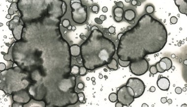 Sanat noktası soyutlaması. Soyut sanatın dokusu ve arkaplanı. Kabarcıklar ve lekeler. Alkolik mürekkep ve suluboya. Modern ve yeni stil