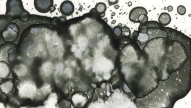 Sanat noktası soyutlaması. Soyut sanatın dokusu ve arkaplanı. Kabarcıklar ve lekeler. Alkolik mürekkep ve suluboya. Modern ve yeni stil