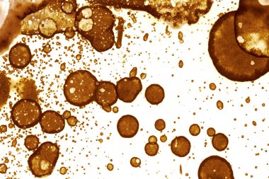 Kahve lekesi dokusu. Soyut noktalar. Psikolojik resimler. Soyut baloncuklar.