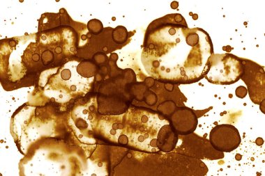 Kahve lekesi dokusu. Soyut noktalar. Psikolojik resimler. Soyut baloncuklar.