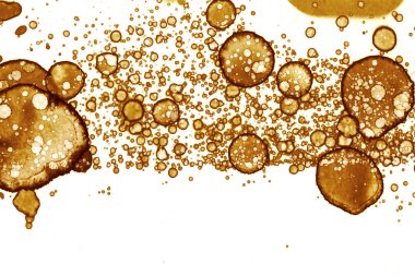 Kahve lekesi dokusu. Soyut noktalar. Psikolojik resimler. Soyut baloncuklar.