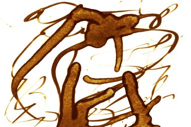 Kahve lekesi dokusu. Soyut noktalar. Psikolojik resimler. Soyut baloncuklar.