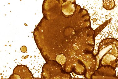 Kahve lekesi dokusu. Soyut noktalar. Psikolojik resimler. Soyut baloncuklar.