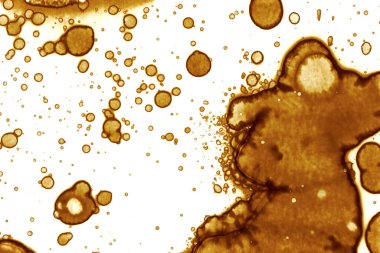 Kahve lekesi dokusu. Soyut noktalar. Psikolojik resimler. Soyut baloncuklar.