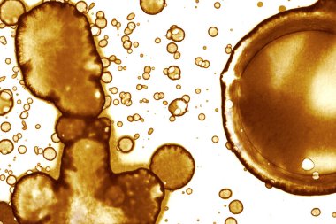 Kahve lekesi dokusu. Soyut noktalar. Psikolojik resimler. Soyut baloncuklar.