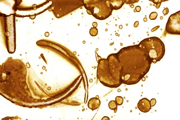 コーヒーの汚れの質感 抽象的なスポット 心理学的な写真 概要泡 — ストック写真